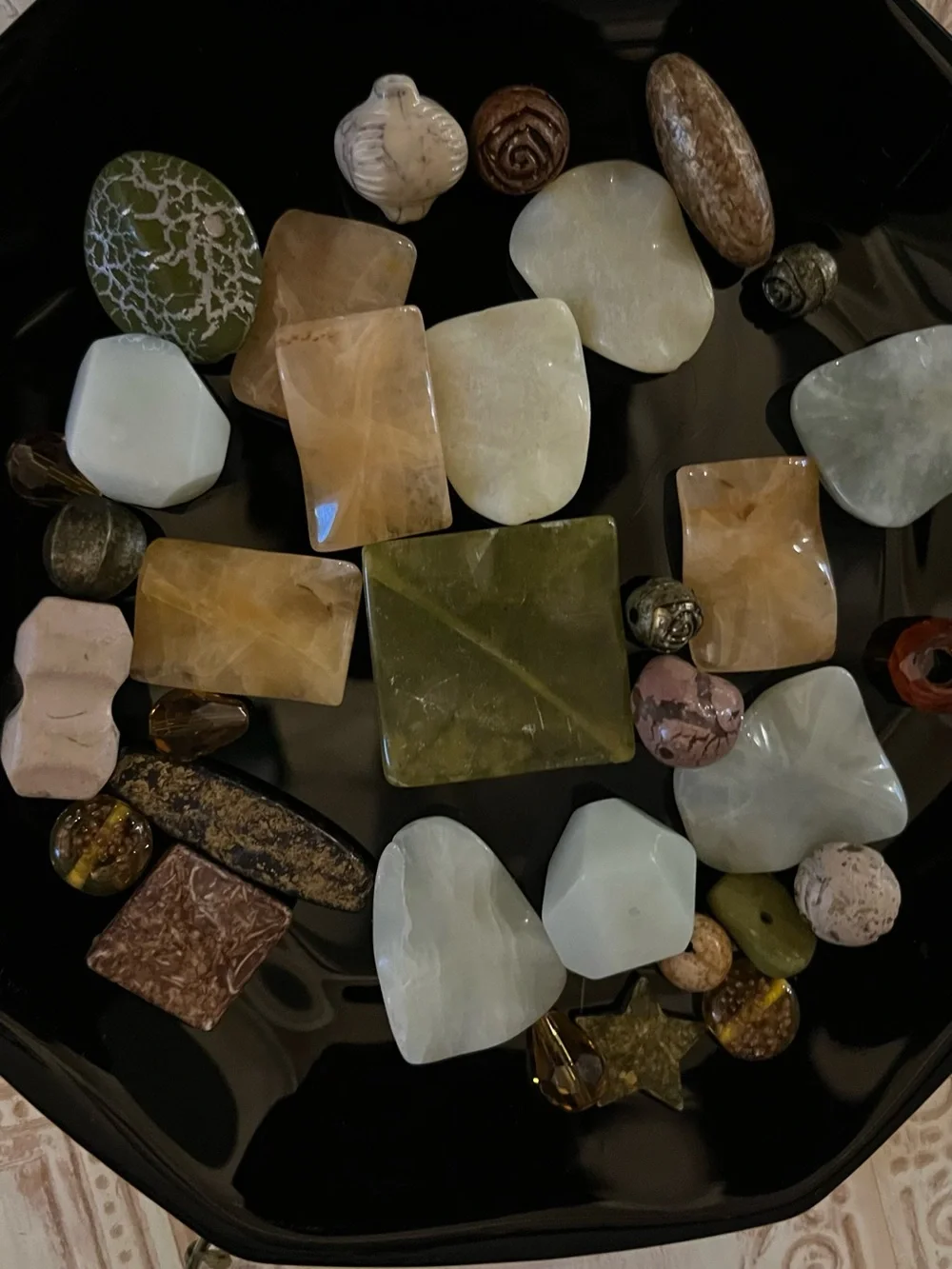 Awesome Autumn Bead Variety Lot— Glass, Acrylic, Stones Variety Fall Colors